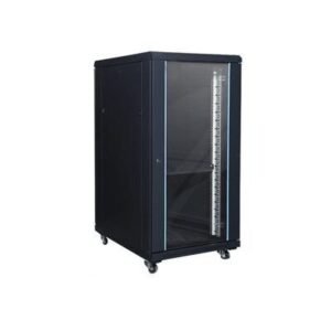 22U Free Standing glass-door network data Cabinet 600mm × 1000mm