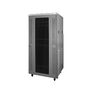 Alternative view of 32U free Standing network data Cabinet with Glass Door - 600mm x 1000mm