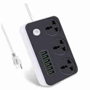 Mercury Multiport Universal Power Strip 5V 4A – 3 USB Ports + 1 Universal Socket with Fannel Bag, 1.2m Cable (MULTIPORT-USB-STRIP)